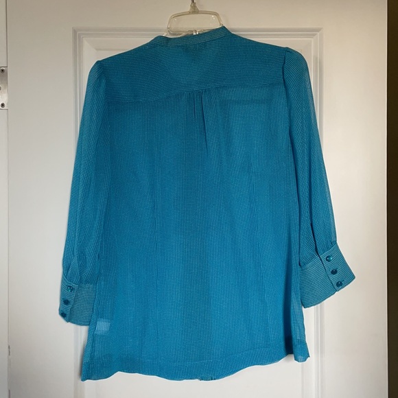 Sheer blouse with ruffle - Picture 4 of 5